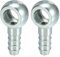 ACROPIX Banjo-Schlauchverschraubungen, 12 mm Durchmesser, 10 mm Außendurchmesser, Universal-Banjo-Armatur, Kraftstoffleitungsadapter, Anschluss für Motorrad, Auto, silberfarben, 2 Stück
