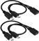 VEMNI Micro USB 1 to 2 Splitter Cord, 2 Pack 0.3m/12inch Micro USB Female to Dual Micro USB Male Splitter Extension Charge Cable