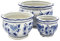 Galt International Dekorativer Blumentopf aus Porzellan, Keramik, 20,3 cm, 15,2 cm, 11,4 cm, chinesisches asiatisches Design, 3 Stück, rund