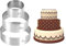 Guowall Anello per torte, Coppapasta in acciaio inox, 4 pollici, 6 pollici e 8 pollici, 3 unità