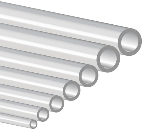 Silikonschlauch flexibel Industriequalität Lebensmittelqualität FDA -60°C bis 220°C Gummischlauch UV und Ozon beständig Wasserleitung Schlauch transluzent Meterware (Innen: 5mm Außen: 7mm)