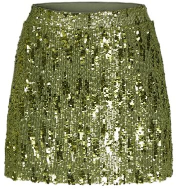 JJXX Damen Jxtara Sequin Mini Skirt WVN Rock, Parrot Green, S EU