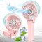 Dancial Mini ventilateur USB, ventilateur de poche à 3 vitesses avec réservoir d'eau de 40ml, ventilateur USB avec batterie 3000mAh, mini ventilateur pour le bureau, la maison, les voyages