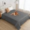 WIKEHOEX wasserdichte Hundedecke,203x229cm Outdoor Hundematte Waschbar für Grosse Hunde,Flauschig Katze ndecke und Weich Beidseitiger Sofabezug-Schutz,Dunkelgrau+grau