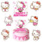 7 Stück Kitty Acryl Cake Toppers Set, Kuchen Dekoration, Themen Geburtstage, Party für Kinder, Happy Birthday Cake Topper, Geeignet für Mädchengeburtstage