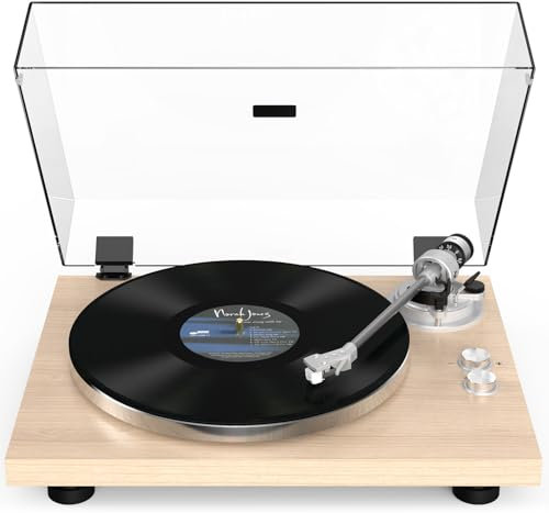 Giradischi Giradischi Uscita Wireless Fibra di Carbonio Braccio Vinile Giocatori Piatto in Alluminio Trasmissione a Cinghia Giradischi LP 33 1/3 & 45 RPM Audio Livello Phono RCA Line Out ATN3600L MM