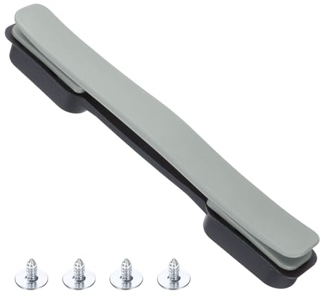 sourcing map Maniglia di ricambio per bagagli, 21,5 cm, maniglia per il trasporto, in plastica, impugnatura per bagagli, parti di ricambio con viti per valigie, bagagli, grigio argento