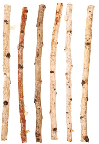 TEHAUX Natürliche Holzstäbchen Zum Basteln 40X0.79X0.79In Diy Bastelstäbe Aus Unbehandeltem Holz Für Handwerk Dekoration Und Blumenarrangements