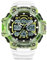 PINDOWS Militär Uhr Herren Digitaluhr, Outdoor Sportuhr Tactical Watch Military 5 ATM Wasserdicht Stoppuhr Sport Männer mit 12/24H Alarm LED Kalender Countdown,Crystal Green