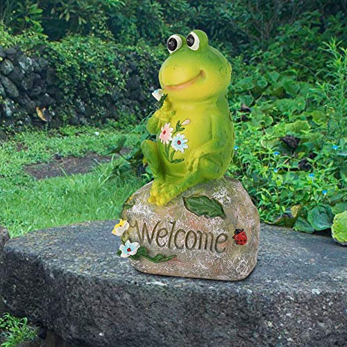 Fydun Outdoor Garten Pool Tier Frosch Ornament Figur Modell Hof Teich Rasen Statue für Familien