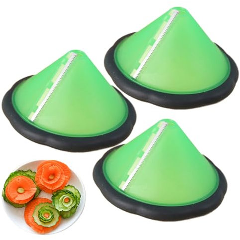 3PcsVegetable Peeler Cucumber Slicer Stainless Steel Cucumber Peeler Spiral Carrot Peeler and Curler Root Vegetables Fruits Slicer Sharpener Kitchen Gadgets Tool