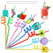 8 Pièce Paille Reutilisable Enfant Colorées avec 2 Brosses à Paille, Spirale Paille Plastique Pailles pour Vacances D'été à Plage Fêtes Anniversaire Enfants Thème