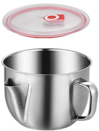 Fat Separator - Stainless Steel Gravy Fat Separator with Lid, Grease Separator Meat Gadgets, | For Roasting Strainer