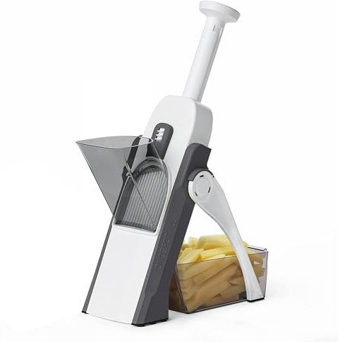 NOBILE LOVELYCARE Mandolina Regolabile per Verdure - Affettatrice Professionale da Cucina con Lama in Acciaio Inox - Tagliaverdure Sicuro e Preciso per Cipolle, Patate, Ortaggi - 0,5mm a 8mm