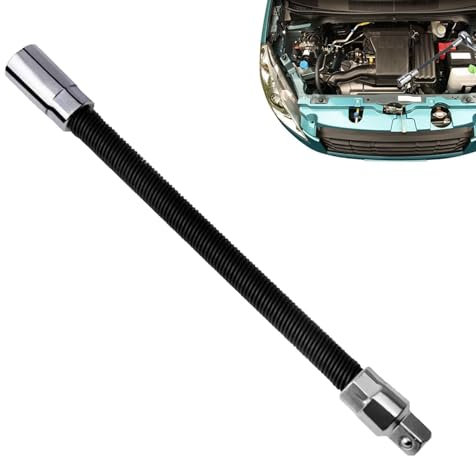 Offset Extension Wrench | Flexible Socket Wrench Extension | Bendable impàct Extension Wrench,1/4, 3/8, Or 1/2 Bendable Socket Long Bars for Car Repair & Home Improvement