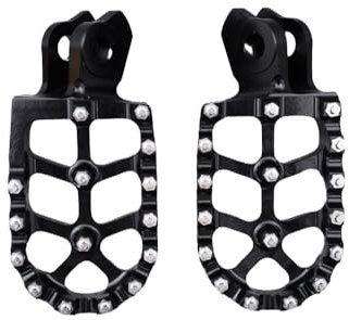 avdb-moto Cale Repose-Pieds Cross/Enduro Compatible avec SUZUKI RMZ250 / RM-Z250 2010-2024, RMZ450 / RM-Z450 2008-2024, RMX450Z RMX-450Z 2010-2017 en Alu Droit + Gauche (Noir)