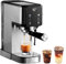 Macchina da Caffè Espresso e Cappuccino,20 bar,Pannello Digitale Tattile,1350W,Compact Power Espresso,con montalatte,per 1 o 2 caffè espresso, americano, cappuccino e caffelatte