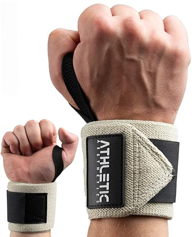 ATHLETIC AESTHETICS Handgelenk Bandagen Fitness - Wrist Wrap (45 cm im Paar) Handgelenkbandage für Krafttraining, Fitness, Bodybuilding, Crossfit - Handgelenkstütze
