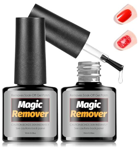 2 Stücke Nagellackentferner 10ml,Nagellackentferner für Gelnägel,Nagellack Entferner,Gelnägel Shellac Entferner,Gel Nail Remover Nägel,Der Das Infiltrierende Gelöl Einfach Und Schnell Entfernt