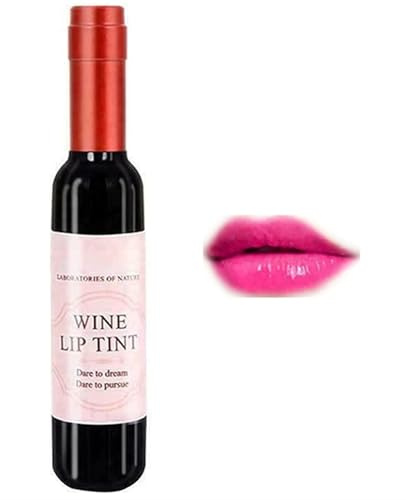 Wine Liquid Lipstick, Long Lasting Moisturizing Lip Gloss Waterproof Lip Tint Set Lip Gloss Lip Stain, Natural Liquid Lipstick Mini Make Up Lip Gloss Matte (CR01)