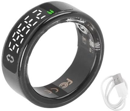 CHEOTIME Smart Ring,Smart Health Ring for Women Men Fitness Tracker with Heart Rate, Blood Oxygen, Blood Pressure, Sleep Monitoring, Step Counting,Watertight (ID 22.2mm / 0.87in)
