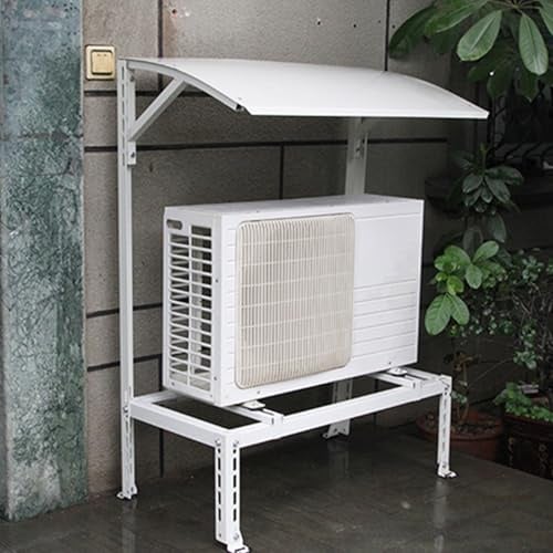 Mini-Split-Bodenständer mit Überdachung, Halterung für Klimaanlage, Verzinkter Stahl, Wetterfest, für Split-Klimaanlage, Wärmepumpe, Tragkraft Bis 300 Kg