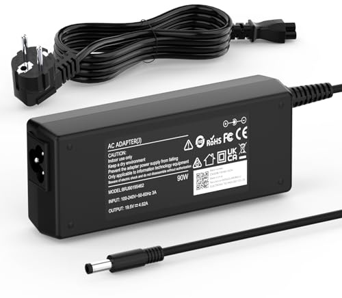 90W Laptop Ladekabel Ladegerät für Dell 19,5V, 4,62A Netzteil 4,5 x 3,0 mm | Kompatibel für Dell OptiPlex Micro 9020 7010 7020 7040 7050 7060 7070 7080 5050 5060 5070 5080 5090 3040 3050 3070 3080 3090