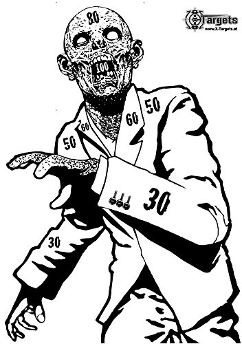 Große Zombie Zielscheiben Snobby / 50x70 cm/Papier 120g/m²