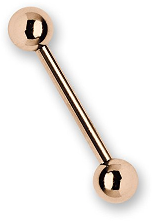 Piercing Stab 316l Stahl Rosè Gold beschichtet in 1,6 mm Stärke mit Kugeln