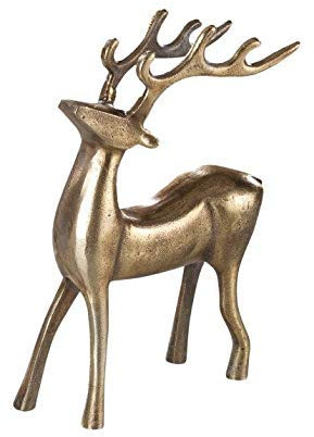 GILDE Metall Rentier stehend - in gold H 29 cm B 17 cm T 6 cm