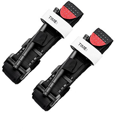 Kuiji Tourniquets, Notfall-Outdoor-Tourniquet Erste-Hilfe-Ausrüstung Taktische lebensrettende Blutungskontrolle, Einhandbedienung des hämostatischen Verbandes(2 TLG)