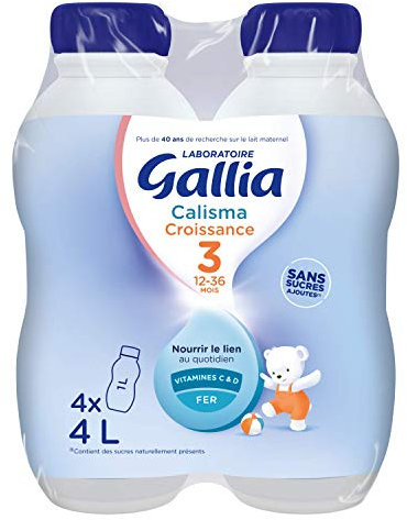 Laboratoire gallia Calisma Lait Bébé Croissance Dès 12 Mois, 4 x 1L