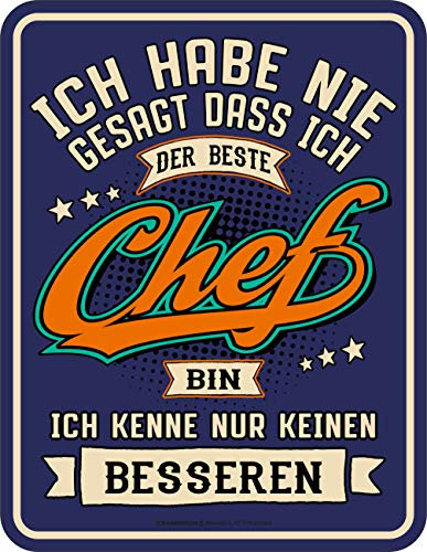 RAHMENLOS Deko Blechschild für den besten Chef