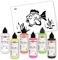 Viva Decor Blob Paint Farbset Fisch + DIN A3 Schablone (6 x 90ml) gebrauchsfertige Farben für Blob Painting - Dot Painting Art, Dotting Tool für Leinwand - Made in Germany