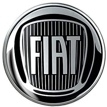 Fiat 21229 Aufkleber 3D Offiziellen Logo Black 48 mm