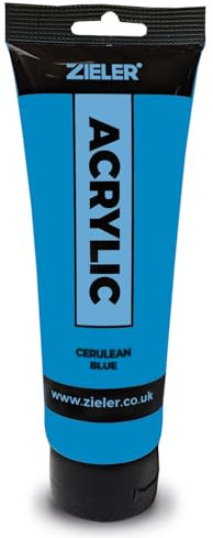 Zieler Cerulean Blue Acrylic Paint | 120ml Easy Squeeze Tube