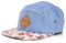 Blackskies® Sakura Vol. II 5-Panel Cap | Camp Damen Herren Baseball Mütze Kappe Surfer Kirschblüten Snapback Strapback Floral Blau