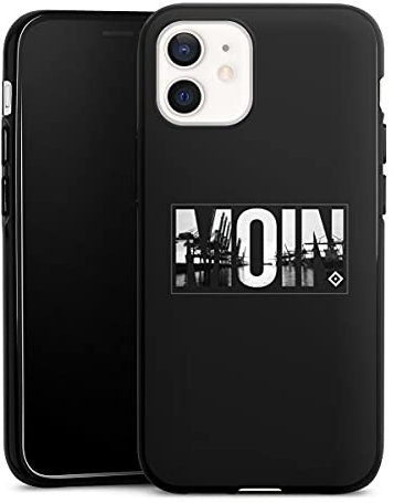 Silikon Hülle kompatibel mit Apple iPhone 12 Case schwarz Handyhülle Offizielles Lizenzprodukt Hamburger SV HSV