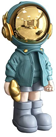Vinbcorw Astronaut Figurine Statue,Astronaut Planet Statuen Figur Ornament, Desktop Decor Home Decor Restaurant Schreibtisch Büro Wohnzimmer Tischdeko Silvester Deko,Grün