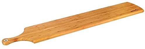 smokemax® L - Long Version Servierbrett dark bamboo (ca. 90x17x2cm), Schneidebrett, Designbrett aus natürlichen Bambusholz (100% mit natürlichen Ölivenöl geölt)