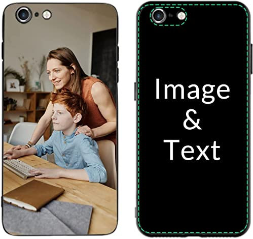 Naispanda Personalisierte Handyhülle für iPhone 6/iPhone 6S Hülle, Personalisiert Handyhüllen mit Foto Bild Text Name, Personalisierbar Angepasst TPU Phone Case Cover Individuelle Schutzhülle