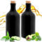 Kaminfix Essig & Öl Spender - Flasche mit Ausgießer, 2er Geschenkeset für Feinschmecker Handgefertigt und Einzigartig im Design Made in Germany Authentisch chic und zeitlos (2x 500ml, schwarz)