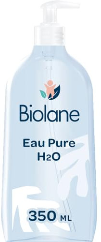 BIOLANE - Eau Pure H2O - Nouveau Packaging - Nettoyant Pour Le Visage, Corps Et Siège Du Bébé - Sans rinçage - 1 flacons-pompe 350ml - Fabriqué en France