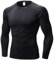 SPVISE Men's Compression Shirt Long Sleeve Athletic Workout T-Shirts Top Active Sport Baselayer Undershirt Gear Shirt Dry Fit, Crewneck-black, Medium