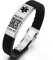 Theluckytag Medizinisches Armband mit QR-Code-Notfall-ID, aus Silikon, wasserdicht, passt bis 22,9 cm Handgelenk, Notfallinfo, mehr Platz, für Sport, Jungen/Mädchen/Damen/Herren, 8.82'', Silikon, Kein