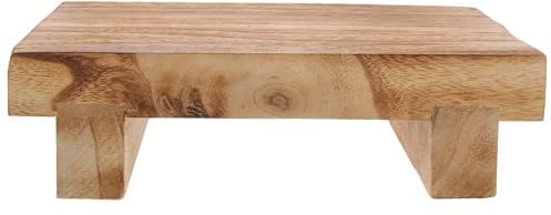 NUOBESTY Wooden Small Table Stool Wood Foot Rest Kids Stool Plant Display Rack Pedestal Wood Riser Stand for for Office Home Kitchen Decor