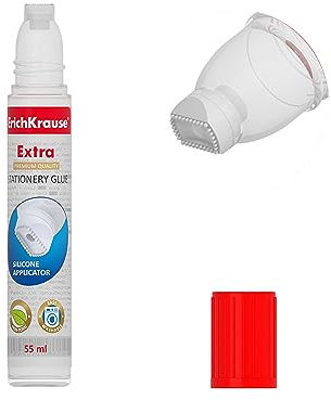 Flüssigkleber haftstark Silikonapplikator 55ml lösungsmittelfrei wasserlöslich frostbeständig - Bastelkleber transparent 1 Stück
