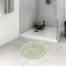 DHAEY round shower mat 23.6 Inch, Geometric Retro Big s Checked Pattern in Colors Monochrome Tile.Lime Green,Non-Slip and flannel Floor Carpet Circle Bath Mat for Tub,Shower,Bathroom,Living Room