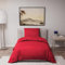 Dreamzie - Bettwäsche Set 135x200 cm mit 1 Kissenbezügen 50x70 cm Burgunderrot - Bettbezug 135x200 Einzelbett aus 100% Mikrofaser - Zertifiziert ohne Chemikalien (Oeko TEX)