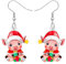 RAIDIN Acryl süße kreative Weihnachten Schwein baumeln Ohrringe Geschenke für Damen Mädchen Kinder Schweinchen Haustiere Schmuck für Urlaub Party Favors Dekorationen (Rosa)